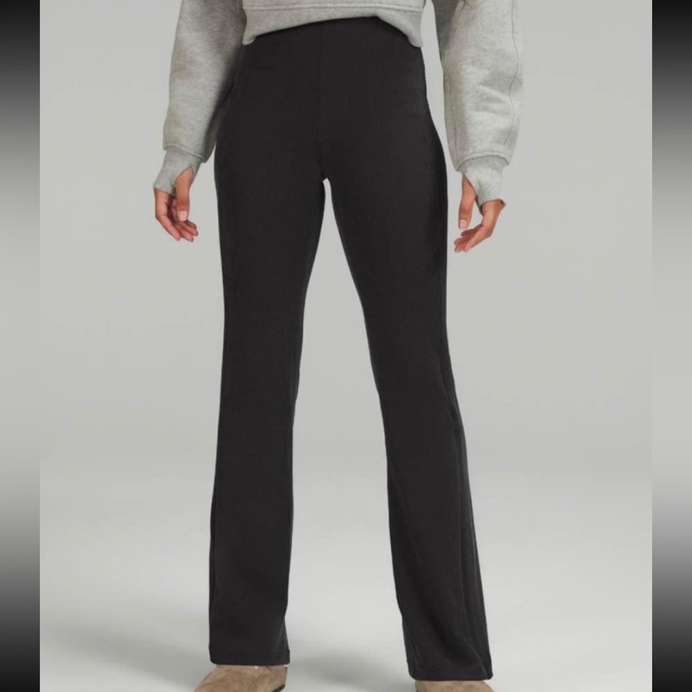 Lululemon Pants Brushed Softsteme Rib Zip Flare 32.5", Size 8
